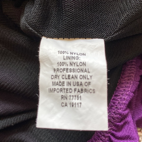 Betsey Johnson 90s Ruche Ruffle Top Corset Purple Goth Long Sleeve L - Picture 4 of 4